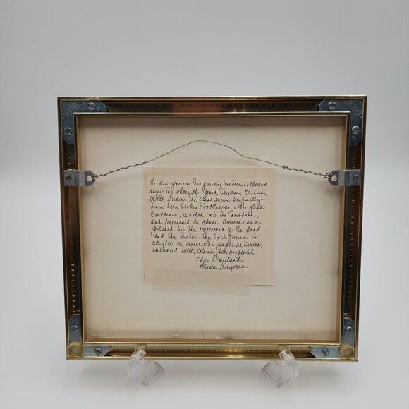 Unique Handcrafted Sea Glass Art Watercolor Cayman Islands Fish Beach Lover - Picture 3 of 9